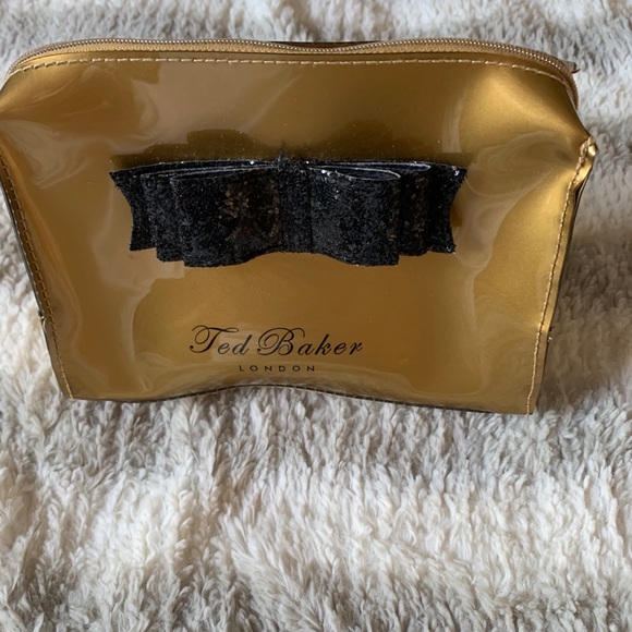 TED BAKER LONDON Gold Cosmetic Case - Picture 2 of 3
